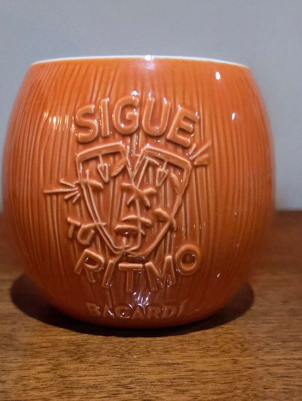 New Sigue Tu Ritmo Bacardi Tiki Mug Cup Approximately 4" Height